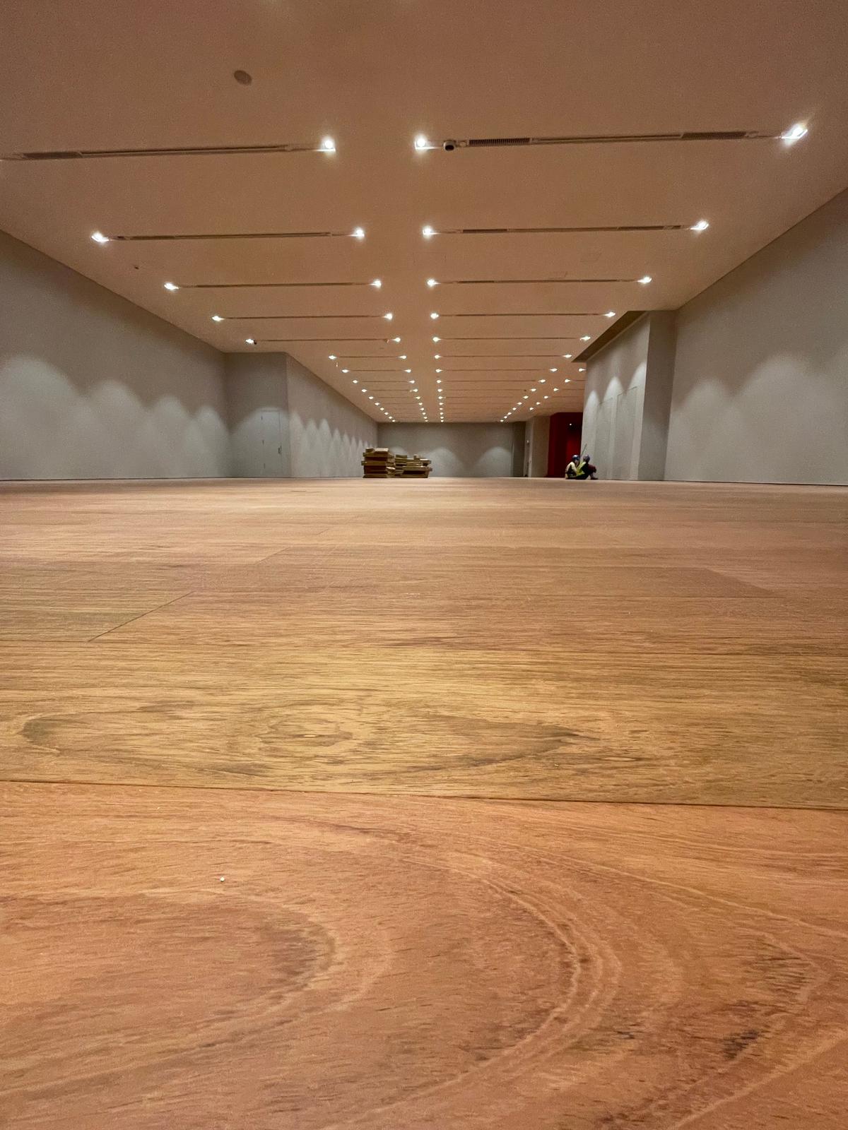 Custom engineered wood flooring close-up