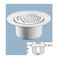 Tarkett Round-Shape Drains — WHITE — SKU 1416001