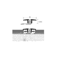 Tarkett Aluminum transition strips for LVT — SILVER — SKU 1451011